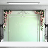 Aperturee - Aperturee Victorian Mint Molding Wall Floral Wedding Backdrop