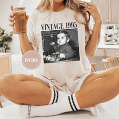 Aperturee - Aperturee Vintage 1995 Custom Photo and Year T Shirt Gift