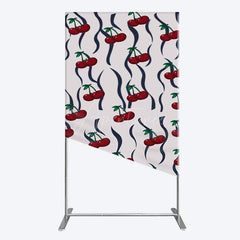 Aperturee - Aperturee Vintage Abstract Red Cherry Birthday Rectangle Backdrop