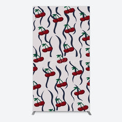 Aperturee - Aperturee Vintage Abstract Red Cherry Birthday Rectangle Backdrop