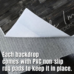 Aperturee - Aperturee Vintage Black Wooden Photo Fabric Floor Backdrop