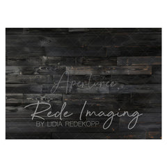 Aperturee - Aperturee Vintage Black Wooden Photography Rubber Floor Mat