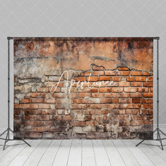 Aperturee - Aperturee Vintage Brick Wall Eroded Texture Patches Backdrop