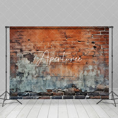 Aperturee - Aperturee Vintage Brick Wall Weathered Spots Marks Backdrop