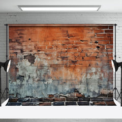 Aperturee - Aperturee Vintage Brick Wall Weathered Spots Marks Backdrop