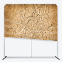 Aperturee - Aperturee Vintage Brown Crumpled Paper Texture Square Double-Sided Backdrop Rustic Photography Studio Background