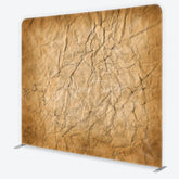 Aperturee - Aperturee Vintage Brown Crumpled Paper Texture Square Double-Sided Backdrop Rustic Photography Studio Background