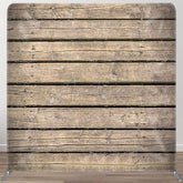 Aperturee - Aperturee Vintage Brown Wooden Board Photo Pillow Case Backdrop