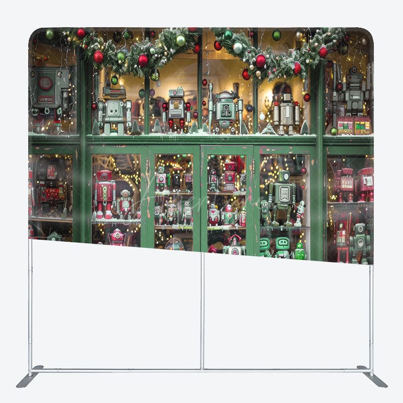 Aperturee - Aperturee Vintage Green Window Toy Photo Square Arch Backdrop