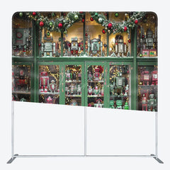 Aperturee - Aperturee Vintage Green Window Toy Photo Square Arch Backdrop