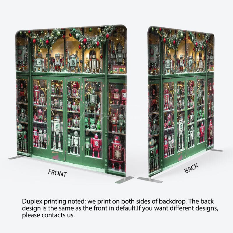 Aperturee - Aperturee Vintage Green Window Toy Photo Square Arch Backdrop