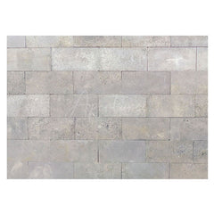 Aperturee - Aperturee Vintage Grey Paving Stones Pattern Rubber Floor Mat