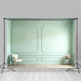 Aperturee - Aperturee Vintage Mint Accent Wall Chair Vase Photo Backdrop