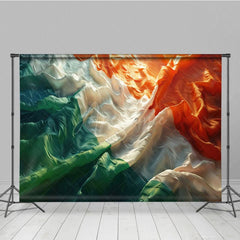 Aperturee - Aperturee Vintage Ruffled Irish Flag Abstract Photo Backdrop