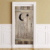 Aperturee - Aperturee Vintage Western Party Outhouse Barn Wood Door Cover