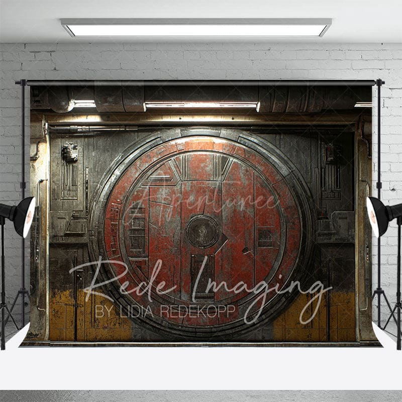Aperturee - Aperturee Vintage Wooden Jedi Ship Door Photography Backdrop