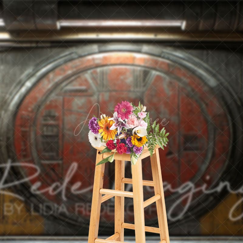 Aperturee - Aperturee Vintage Wooden Jedi Ship Door Photography Backdrop