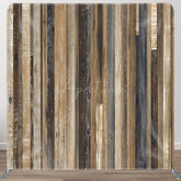 Aperturee - Aperturee Vintage Wooden Stripe Photo Square Tension Backdrop