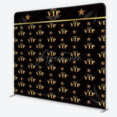 Aperturee - Aperturee VIP Tension Fabric Backdrop Gold Crown Red Carpet Event Step and Repeat Background