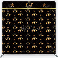 Aperturee - Aperturee VIP Tension Fabric Backdrop Gold Crown Red Carpet Event Step and Repeat Background