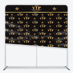 Aperturee - Aperturee VIP Tension Fabric Backdrop Gold Crown Red Carpet Event Step and Repeat Background