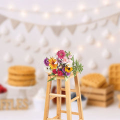 Aperturee - Aperturee Waffle Frosting Dessert Sweet Cake Smash Backdrop