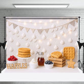 Aperturee - Aperturee Waffle Frosting Dessert Sweet Cake Smash Backdrop