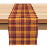 Aperturee - Aperturee Warm and Sweet Winter Plaid Table Runner for Cozy Holiday and Christmas Farmhouse Dining Decor