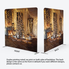 Aperturee - Aperturee Warm Christmas Tree Light Tension Fabric Backdrop