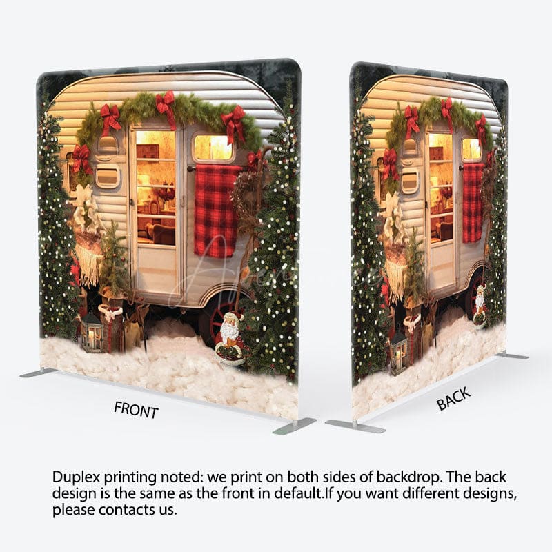 Aperturee - Aperturee Warm Farmhouse Kitchen Christmas Pillow Case Backdrop