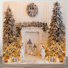Aperturee - Aperturee Warm Light Christmas Tree Tension Fabric Backdrop