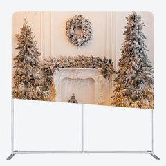 Aperturee - Aperturee Warm Light Christmas Tree Tension Fabric Backdrop