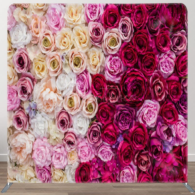 Aperturee - Aperturee Warm Romantic Colorful Roses Valentines Day Backdrop