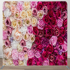 Aperturee - Aperturee Warm Romantic Colorful Roses Valentines Day Backdrop