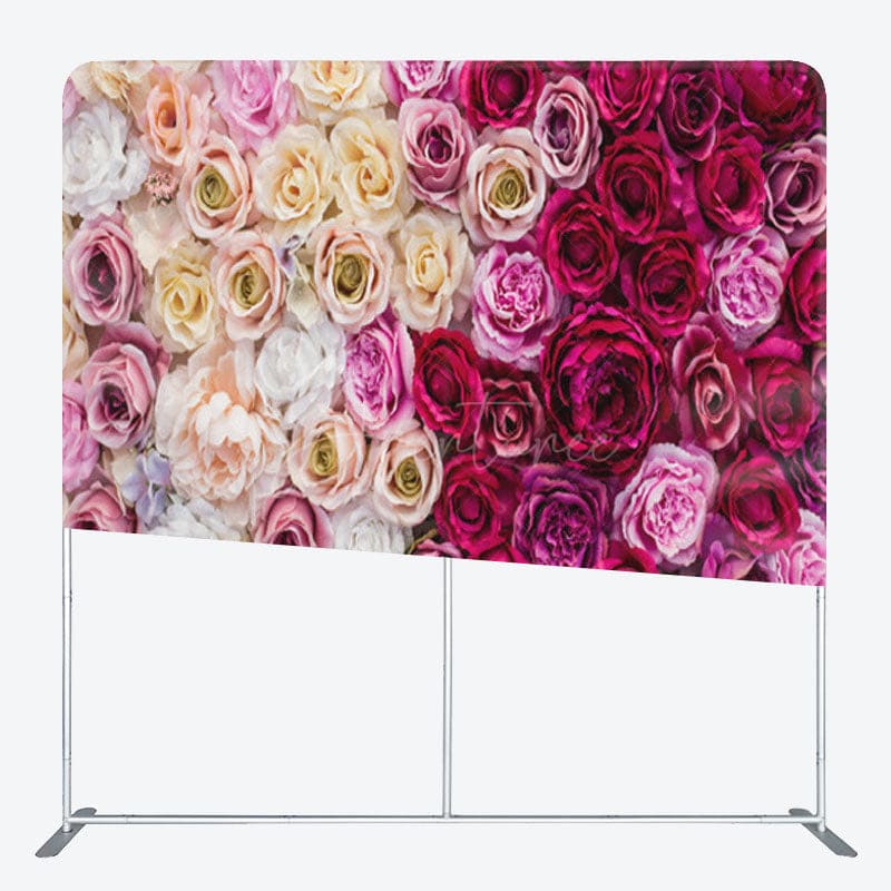 Aperturee - Aperturee Warm Romantic Colorful Roses Valentines Day Backdrop