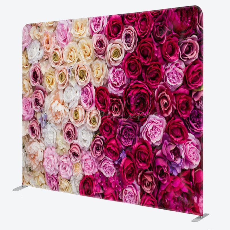 Aperturee - Aperturee Warm Romantic Colorful Roses Valentines Day Backdrop