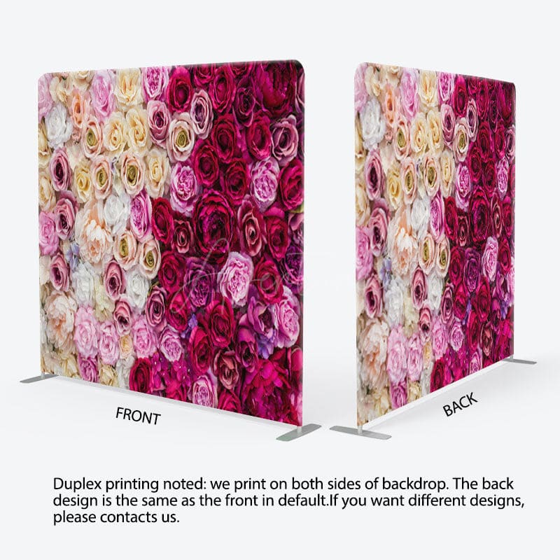 Aperturee - Aperturee Warm Romantic Colorful Roses Valentines Day Backdrop