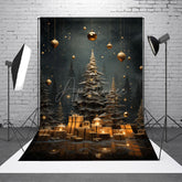 Aperturee - Aperturee Warm Winter Forest Night Merry Christmas Backdrop