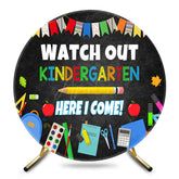 Aperturee - Aperturee Watch Out Kindergarten Round Back To School Backdrop