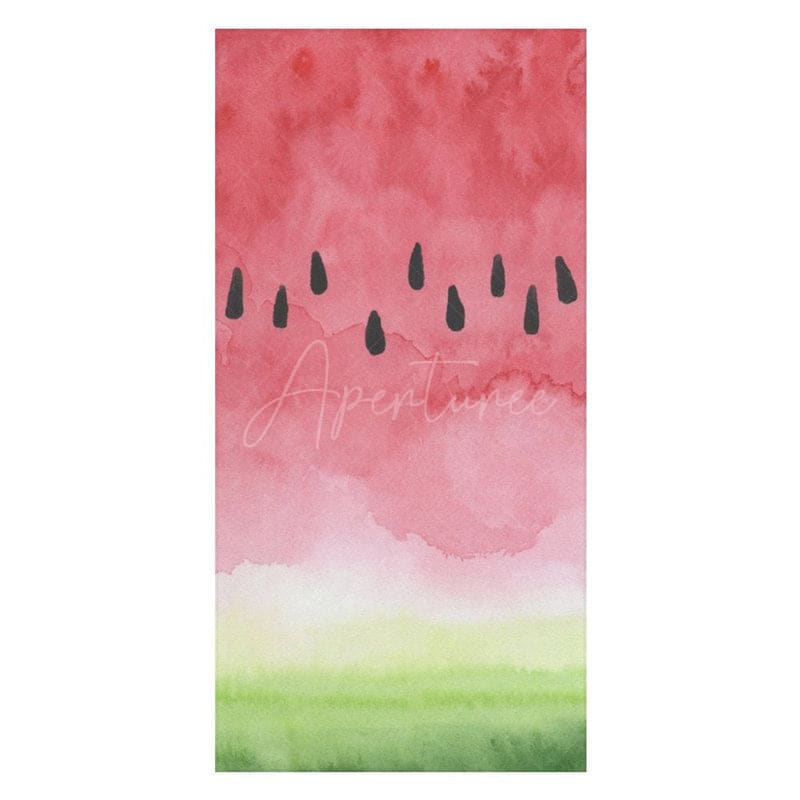 Aperturee - Aperturee Watercolor Watermelon Custom Name Beach Towel For Kid