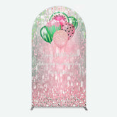 Aperturee Aperturee Watermelon Balloons Pink Glitter Birthday Arch Backdrop