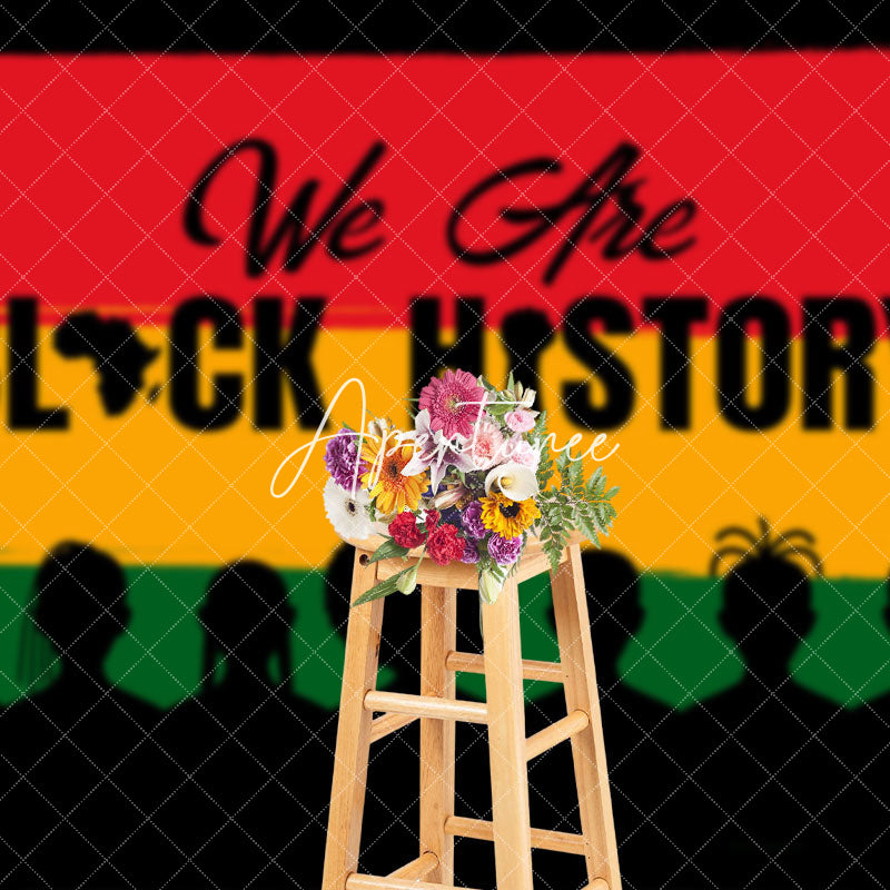 Aperturee - Aperturee We Are Red Yellow Green Black History Month Backdrop