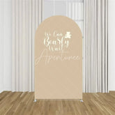 Aperturee - Aperturee We Can Bearly Wait Arch Backdrop Tan Teddy Bear Baby Shower Background Boho Neutral Arch Cover for Boys Girls