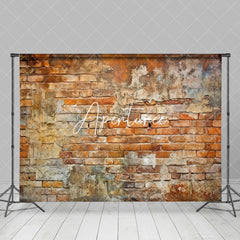 Aperturee - Aperturee Weathered Brown Brick Wall Uneven Surface Backdrop