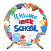 Aperturee - Aperturee Welcome Back To School Books Class Round Backdrop