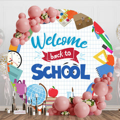Aperturee - Aperturee Welcome Back To School Books Class Round Backdrop