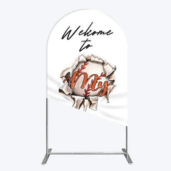 Aperturee - Aperturee Welcome to My Country Baseball Arch Backdrop Sports Theme Breakthrough Design Party Cover