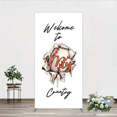 Aperturee - Aperturee Welcome to My Country Baseball Rectangle Backdrop Sports Theme Breakthrough Design Party Cover