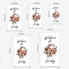 Aperturee - Aperturee Welcome to My Country Baseball Rectangle Backdrop Sports Theme Breakthrough Design Party Cover