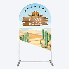 Aperturee - Aperturee Western Region First Rodeo Birthday Arch Backdrop